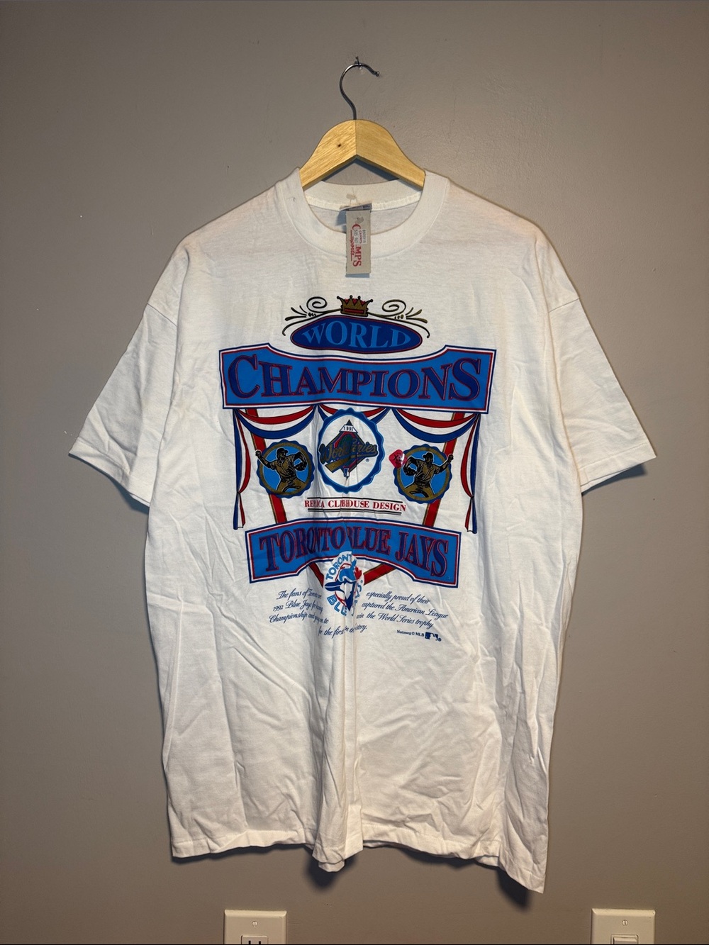 Vintage Toronto Blue Jays World Champions T-Shirt / 1992 / XL / NWT